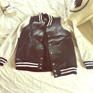 Nasty Gal Faux Leather Bomber